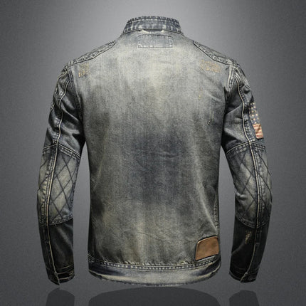 2024 New Men's High Quality Fashion with Handsome Retro Trend Leisure Spring and Autumn Good Zipper Denim Jacket  None   M-6XL