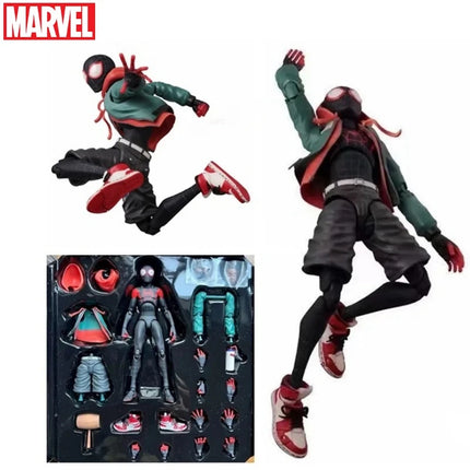 Anime Marvel Spider Into The Man Spider Verse Miles Peter Sv Action  Morales Action Figure Pvc Model Spiderman Figure Toy Gift