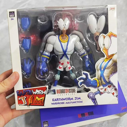 In Stock Original PDNA 1/12 Earthworm Jim Psy Crow Bob The Killer Action Figure Worm Body Psy-Crow Collectible Toy Birthday Gift