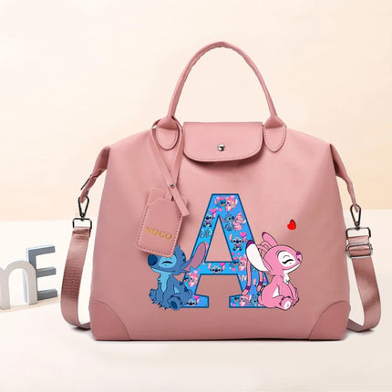 Disney Stitch High-capacity Luggage Bag for Women Anime Fashion Crossbody Bags Fashion Travel Portable Simple Tote-bag Gifts