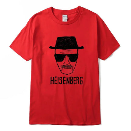 Men Fashion Casual Top Quality Short Sleeve 100% Cotton Loose Heisenberg PrintedTshirt Casual Mens Tshirt Cool Summer Men Tshirt