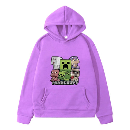 Minecraft print anime hoodie Fleece sweatshirt boy pullover Cartoon Autumn jacket Kawaii hoodies y2k sudadera kids clothes girls