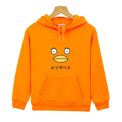 Elizabeth Gintama Duck Pullover Kawaii Hoodies for Teen Girls Yellow Sweatshirt Kids Baby Boys Clothes Children Costume Outfits