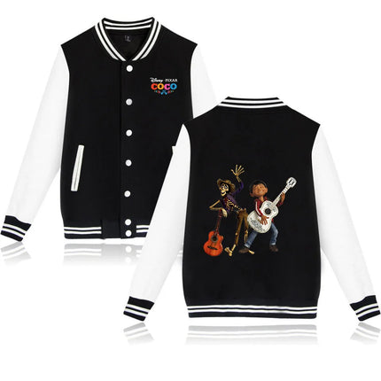 Coco Baseball Jacket Men Women Hip Hop Harajuku Jackets Streetwear Kids Boys Girls Loose College Coats