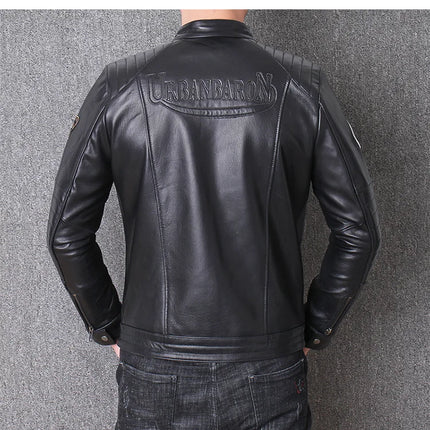 Sheepskin 100% Real Coat Men Autumn Winter Clothes Men's Leather Jacket 2023 Streetwear Moto Bliker Genuine Leathers 680