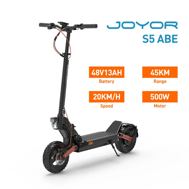 JOYOR S5(ABE) 10 Inch Tires Electric Scooter 48V 13Ah Battery 500W Motor E-Scooter 20km/h Max Speed 40-55km Range Cruise Control