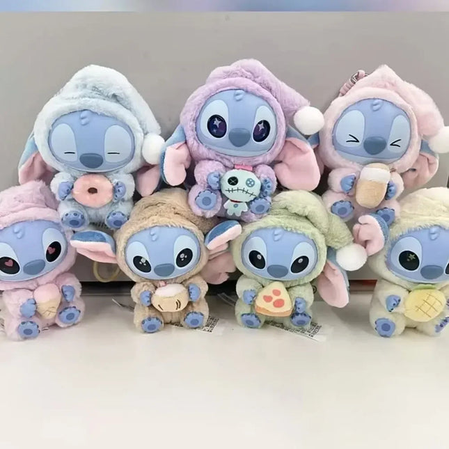 HOT!kawaii Stitch Blind Box Bag Eat Some Thing Before Sleep Series Vinyl Pendant Cute Doll Mystery Box Fluffy Doll Surprise Gift