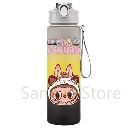 750Ml Cartoon Printed Water Bottle Teenger Student Drinking Portable Cartoon Large Capacity Outdoor Sport Water Cup Kid Gift