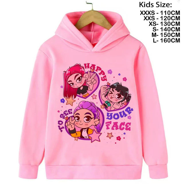 KPop Demon Hunters Hoodies Baby Girl Boy Clothes Fashion Casual Hooded Sweatshirts K-Pop Demon Hunters Pullover Kids