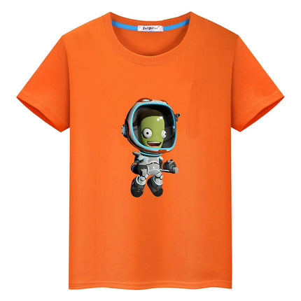 Kerball Space Program T-shirts Game Printing Short Sleeve Casual Tee-shirt 100% Cotton Summer Kawaii Graphic Tshirt Boys/Girls