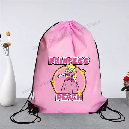 Super Mario Drawstring Bag for Men Women Anime Cartoon Portable Shopping Bags Fashion Simple Handbag Fitness Yoga Storage Pouch