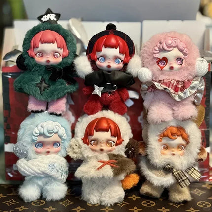 Genuine SKULLPANDA Winter Music Theme Blind Box Set Soft Vinyl Plush Figure Kawaii Surprise Collectible Gift for Teens Adults