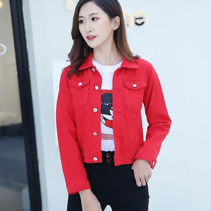 Fashion Denim Women Jacket 2024 Winter New Long Sleeve Women Coat Elegant Casual Overcoat