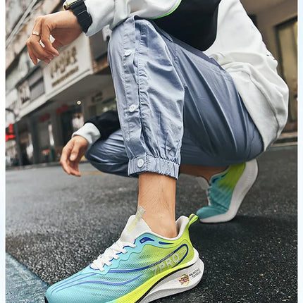 Summer Men's Running Shoes New Professional Carbon Plate Sports Training Shoes Outdoor Non-slip Shock-absorbing Tennis Shoes