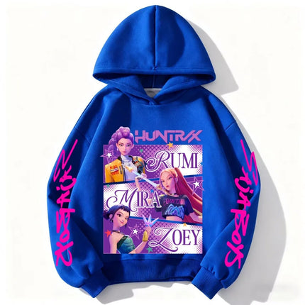 Autumn and winter hoodie movie comics children Kpop Devil Hunter children's sportswear cute sweet hoodie girl