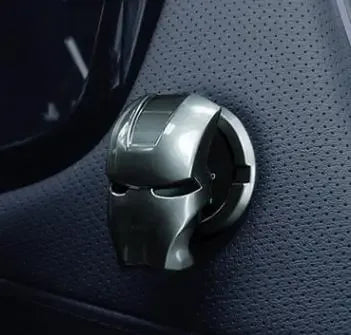 Hot Disney Iron Man Spiderman Car Interior Sticker Anime Figure Car Engine Ignition Start Switch Button Cover Trim Stickers Toys