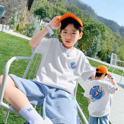 Children's T-shirts Boy Short Sleeve Top Baby T-shirt Kids Infant Tops Clothes Tee Summer Tees Tshirt Boys Lil Male Clothing