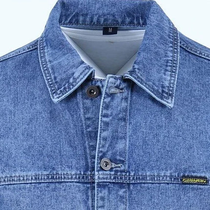 Male Jean Coats Blue Button Men's Denim Jacket Autumn Cheap Price Stylish New in Y2k One Piece of Fabric Low Cost Cowgirl Size L