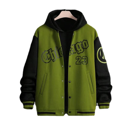 Men's Spring and Autumn Seasons Fashion Brand American Baseball Coat Loose Casual   Jackets for Men