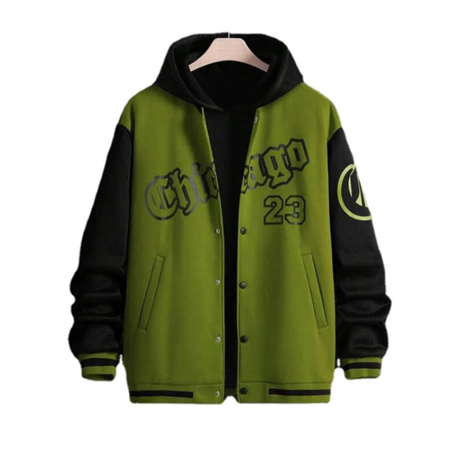 Men's Spring and Autumn Seasons Fashion Brand American Baseball Coat Loose Casual   Jackets for Men