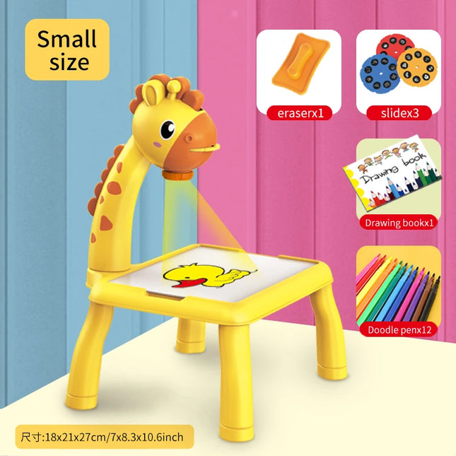Electric deer projection drawing board multi-functional writing board learning drawing can erase coloring educational toys