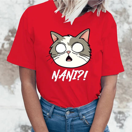Summer New Fashion Nani Print Graphic Women T-Shirt Fashion Casual Short Sleeve Shirt Tee Ladys Oversied Crew Collar Tshirts
