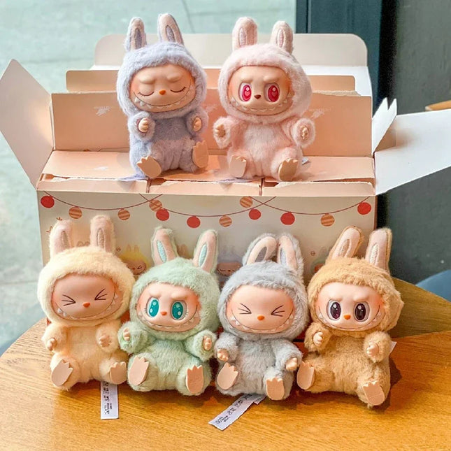 Hot 2 LABUBU  THE MONSTERS Sitting Party Vinyl Plush Blind Box Ornament pendant gift