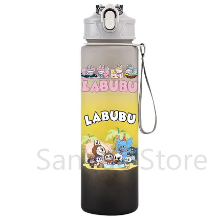 750Ml Cartoon Printed Water Bottle Teenger Student Drinking Portable Cartoon Large Capacity Outdoor Sport Water Cup Kid Gift