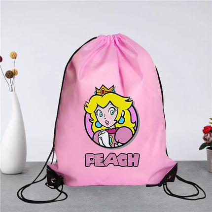 Super Mario Drawstring Bag for Men Women Anime Cartoon Portable Shopping Bags Fashion Simple Handbag Fitness Yoga Storage Pouch