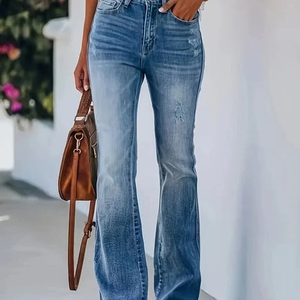 New hot women's horn jeans high waist slimming Denim pants
