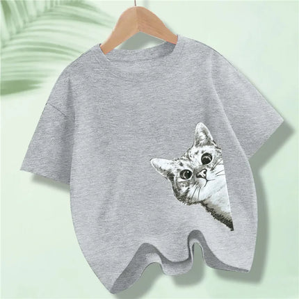 Battery Energy Low Help Me Printed T-Shirt For Boys Harajuku Funny T Shirt Kids Cotton Summer Tops Tee
