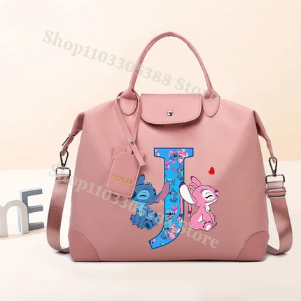 Disney Stitch High-capacity Luggage Bag for Women Anime Fashion Crossbody Bags Fashion Travel Portable Simple Tote-bag Gifts