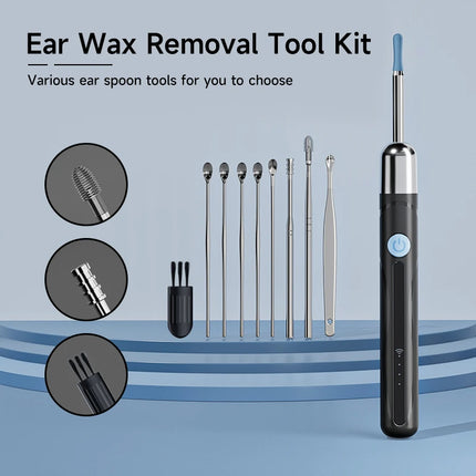 Visual Ear Cleaner Camera WIFI Ear Pick Waterproof 6LEDs Ear Sticks HD1080P 4.2MM Digital Ear Wax Removal Kits Ear Spoons Case