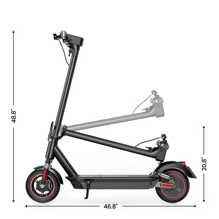 ISCOOTER I10MAX Adult Electric Scooter 750W Motor E- Scooter 48V18AH Battery Electric Scooter 10 Inch Road Tire Electric Scooter