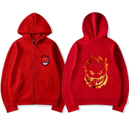 Boys Zipper style Hoodie Children Sweatshirt Suitable age 3-12 Girls coat Ripper Spitfire Zombie Wheels Children Clothing tops