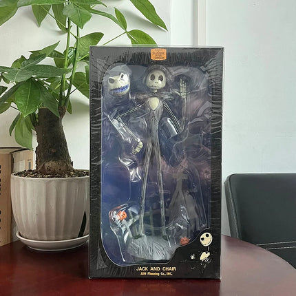 The Nightmare Before Christmas Jack Skellington Action Figure 12 Face Jack Jack Chair Special Version Model Toy Hallowen Present