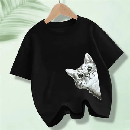 Battery Energy Low Help Me Printed T-Shirt For Boys Harajuku Funny T Shirt Kids Cotton Summer Tops Tee