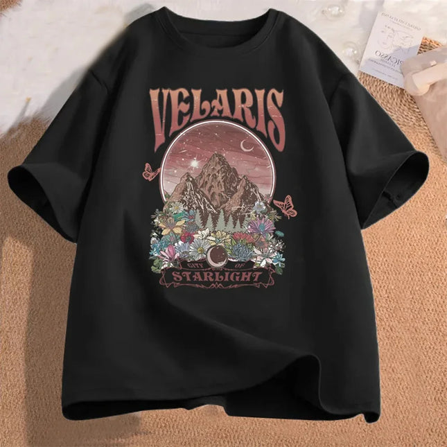 Velaris City of Starlight ACOTAR Cotton T Shirt Women Casual The Night Court T-Shirt Bookish SJM Merch Tshirts Short Sleeve Tees