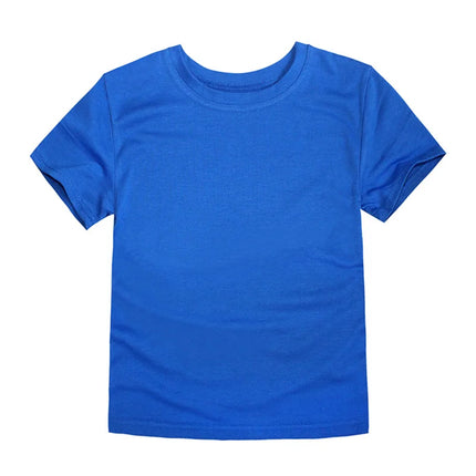 Blank T Shirt 100% Cotton for Boys Girls Clothes Short Sleeve Baby Girl Tshirt 9 to 12 18 24 Months Green Purple Blue Child Tops
