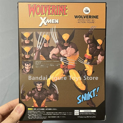 CT Factory Toys Mafex 138 Wolverine Figure Brown Comic X-Men Action Figure SHF Anime Figurines Ko Model Toy Doll Customized Gift