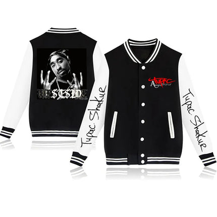 2024 Tupac /2Pac baseball uniform coat casual fashion jacket men