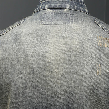 2024 New Men's High Quality Fashion with Handsome Retro Trend Leisure Spring and Autumn Good Zipper Denim Jacket  None   M-6XL