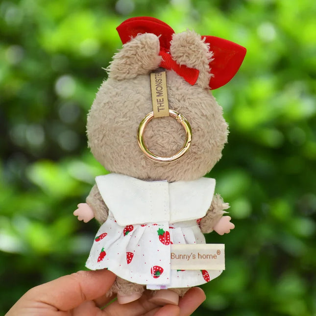 Labubu 15cm/17cm Doll Clothing Sitting Party Strawberry Tank Top Skirt Paired With Princess White Shoes Princess Baby Clothes