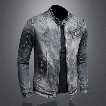 2024 New Men's High Quality Fashion with Handsome Retro Trend Leisure Spring and Autumn Good Zipper Denim Jacket  None   M-6XL