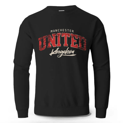 Men's Unites Kingdom Letter Printed Pure Cotton Sweatshirts Oversized Classic Graphic Pullovers for Men Women Tops