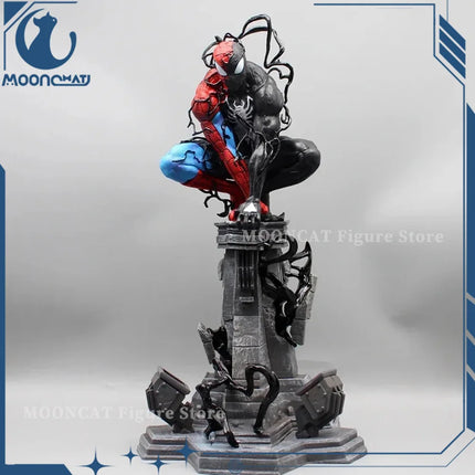 Spiderman Venom Symbiote Anime Figure Spider Man Venom Figurine With Light Pvc Desk Decor Statue Model Doll Collection Toy Gifts