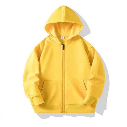 Hoodies for Children 2023 Autumn Zipper Hooded Sweatshirt Infants Boys Girls Clothes Casual Active School Teen Kids Outerwear