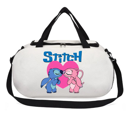 Disney Stitch Luggage Travel Bags for Men Women Cartoon Anime Large Capacity Portable Messenger Bag Bodybuilding Yoga Handbags