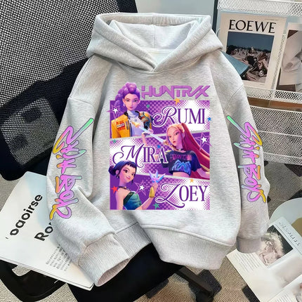 Anime Kpop Demon Hunters Children's Sweatshirt Kawaii Tiger Harajuku Hoody for Boys Girls Fan Gifts Hoodies Kid