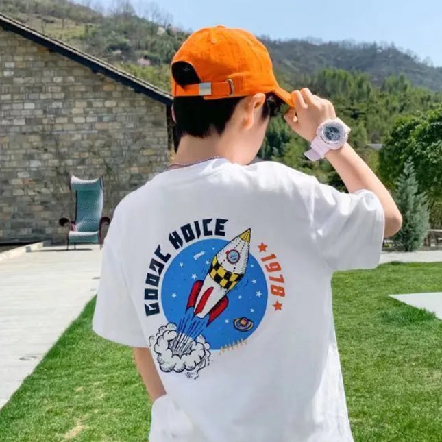 Children's T-shirts Boy Short Sleeve Top Baby T-shirt Kids Infant Tops Clothes Tee Summer Tees Tshirt Boys Lil Male Clothing